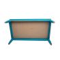 Blue Table Decor | Handmade Wood Table | Swan Bazaar