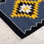 Natural Wool Tapestry Woven Home Decor Rug with Rays Geometric Designs