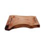 African Mahogany Wood (Khaya Wood) Serving Tray with Silver Handles