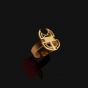Scarab Ring Influenced by Egyptian Jewelry Plated With 18K Gold