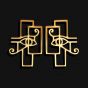 Eye of Horus Rectangular Earring Influenced by Egyptian Jewelry Plated With 18K Gold