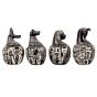 Decorative Basalt Canopic Jars