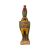 Horus Statue presented in a falcon Handmade of Alabaster stones with the vivid painting of yellow and green, The Falcon Statue for sale