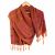 Brownish Red Cotton Shawl Handwoven and Embroidered in Beautiful Tribal Patterns