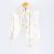White Cotton Shawl Embroidered in Yellow Tribal Patterns