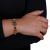 Key of life Gold Bangle bracelet adorned with precious stones