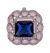 Sapphire silver ring