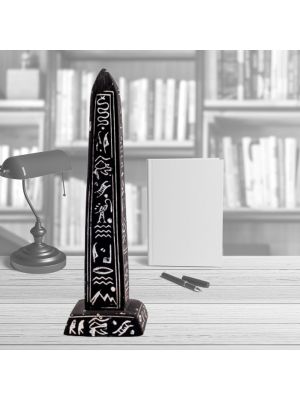 Black Alabaster Ancient Egyptian Obelisk, Black Obelisk for sale