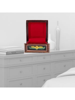 Pharaonic wooden box handcrafted with natural precious materials (Osiris)