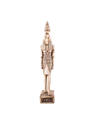 Horus, The Falcon Headed God Statue handmade of White alabaster, Horus Statue For Sale 