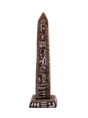 Brown Ancient Egyptian Obelisk handmade of Alabaster, Obelisk for sale