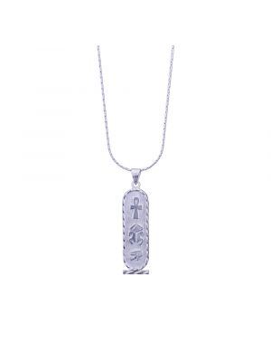 Customizable Egyptian cartouche of sterling silver, Egyptian Cartouch Pendant