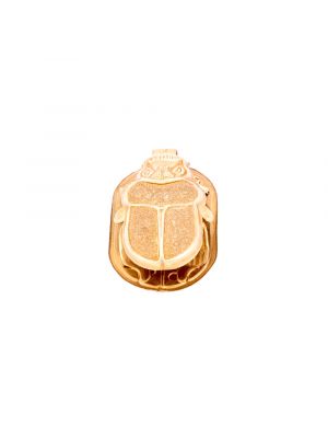 18K Gold Egyptian Wisdom Scarab Pendant Handmade, Gold Scarab Pendant