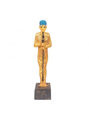 God Ptah Gilded Statue Replica Handmade by Expert Egyptian Artists (12.5 W, 23.2 H, 5 L inches)