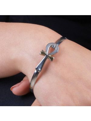 Silver Ancient Egyptian Ankh Bracelet, Ankh Bracelet