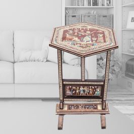 Details about   Chess Game Table 16" Diameter Egyptian Mother of Pearl Inlay Coffee Side Table 