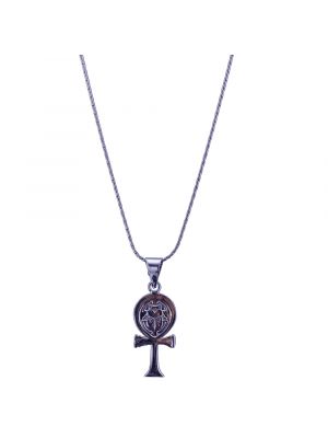 The Egyptian Key of life Silver Necklace, Ankh chain