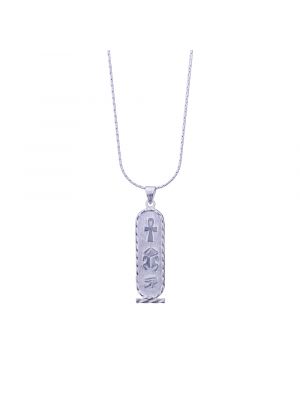 Customizable Egyptian cartouche of sterling silver, Egyptian Cartouch Pendant