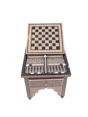Backgammon Table Islamic Deluxe Designed handmade and inlaid with Mothers of Pearl, backgammon table for sale