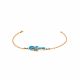 Turquoise Ankh Gold Handmade bracelet, Gold Chain Bracelet, Gold Ankh Bracelet