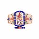 Gold precious stones inlaid bracelet Pharaonic symbols designed, Gold Bangle