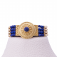 Gold Egyptian styled Bracelet adorned with Real Lapis Stones, Gemstone Bracelet