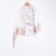 White Egyptian Cotton Shawl with Arish Tribal Embroidery