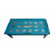 Blue Table Decor | Handmade Wood Table | Swan Bazaar