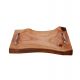African Mahogany Wood (Khaya Wood) Serving Tray with Silver Handles