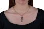 18k Gold Framed Key of Life Pendant Adorned with Lapis Lazuli