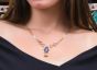 Luxurious Lapis Scarab Pendant Necklace, Designed in The Ancient Egyptian Scarab, the Egyptian Motif of Wealth and Knowledge