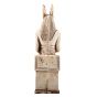 Backside Image, The Dead Protector God Anubis Statue Handmade of Alabaster, Anubis Sculpture