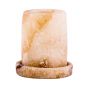 Small alabaster candle holder