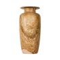 Backside Image, Marble Brown Vintage Vase, handcurved of alabaster stones, Brown marble vase