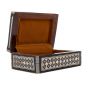 Inside image of a wooden jewelry box, arabesque designed, mother-of-pearl inlaid, Wooden Boxes for sale