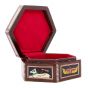 Pharaonic wooden hexagonal box handcrafted with natural precious materials (Coronation Scene)