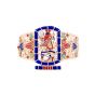 Gold precious stones inlaid bracelet Pharaonic symbols designed, Gold Bangle