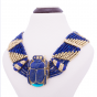 Gold Gemstone Scarab Necklace, Scarab Necklace