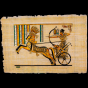 Handmade Royal Egyptian Papyrus depicts the war scene of King Ramses II, Ramses Painting
