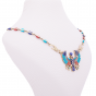 The Egyptian Scarab Necklace handmade of 18K Gold and inlaid with Semi-precious stones, Lapis Scarab Pendant