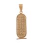 Double Faced 18k Gold Cartouche Pendant