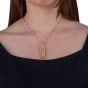 12g Engravable Cartouche Pendant with Stones