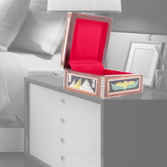 Small Vintage Wooden Boxes | King Tut | Swan Bazaar