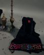 Black Egyptian Cotton Shawl with Arish Tribal Embroidery