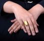 Customizable 18k Gold Royal Egyptian Cartouche Ring Handmade of 18K Gold with Free Shipping