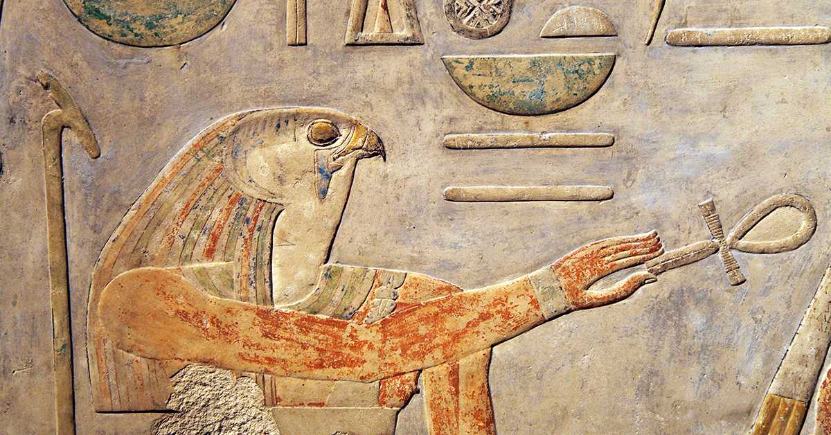 Horus, the Falcon Headed God, the Divine son of both Isis and Osiris, Find more about the most influential Gods and Goddesses in Ancient Egypt